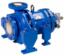 Sealless magnetic drive pump type SLM-AVP per API 685 standard.